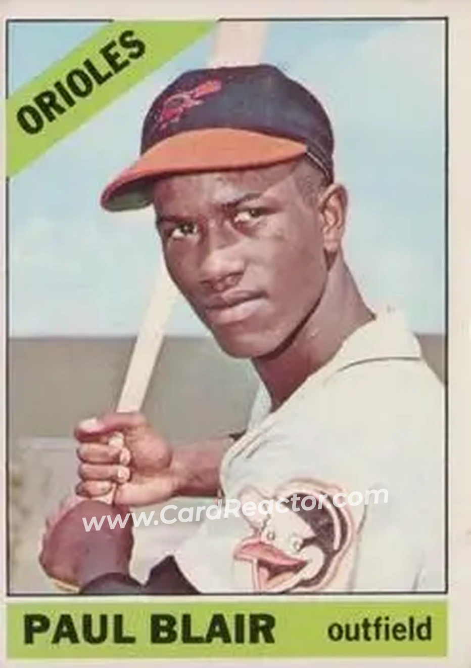 1966 O-Pee-Chee #48 - Paul Blair - Baltimore Orioles - Front