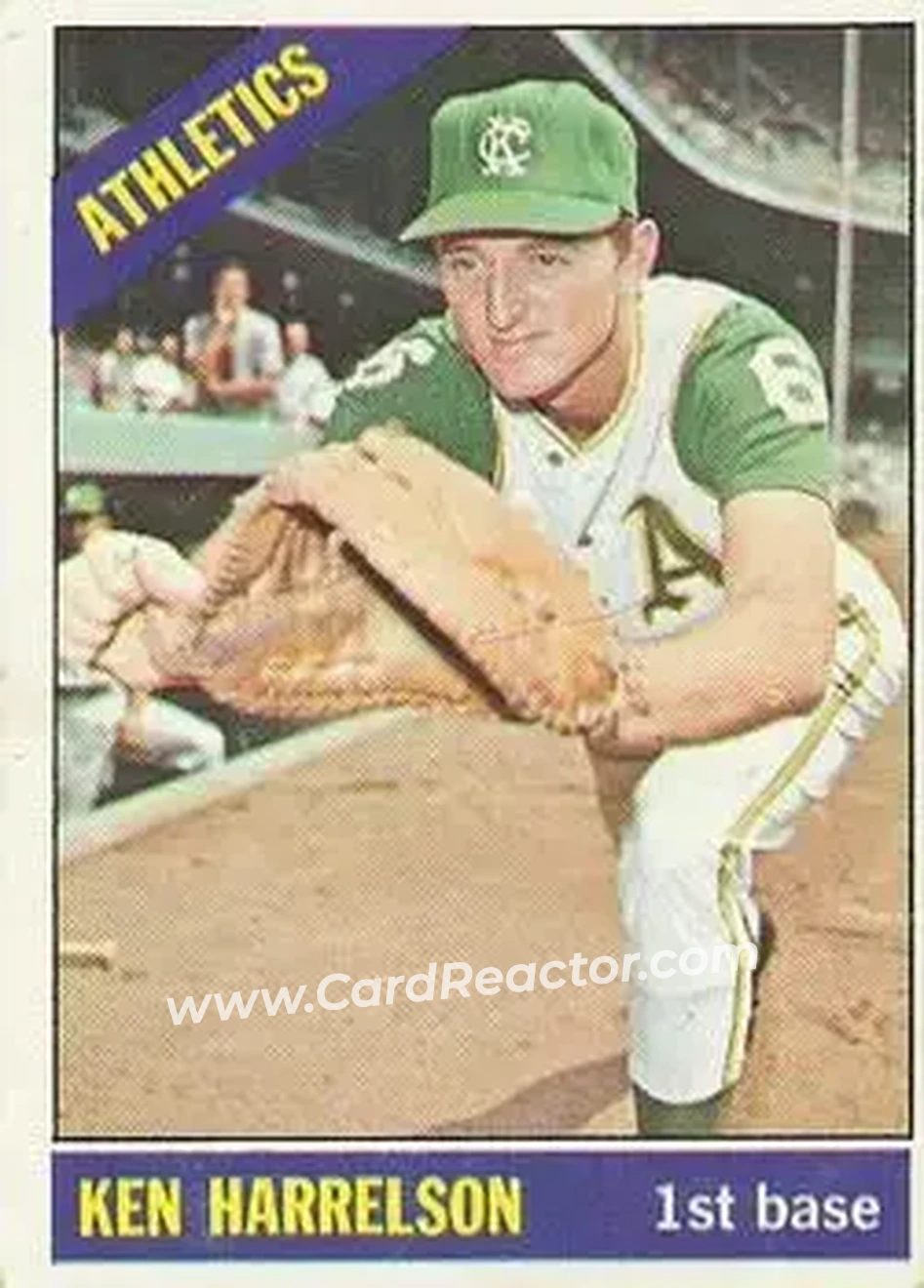 1966 O-Pee-Chee #55 - Ken Harrelson - Kansas City Athletics - Front
