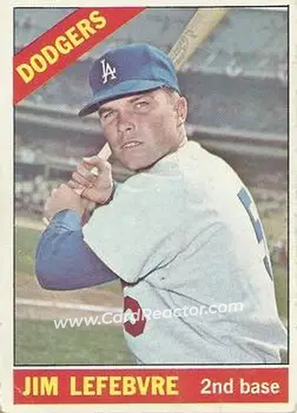 1966 O-Pee-Chee #57 - Jim Lefebvre - Los Angeles Dodgers - Front