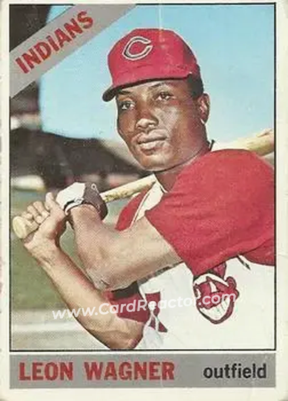 1966 O-Pee-Chee #65 - Leon Wagner - Cleveland Indians - Front