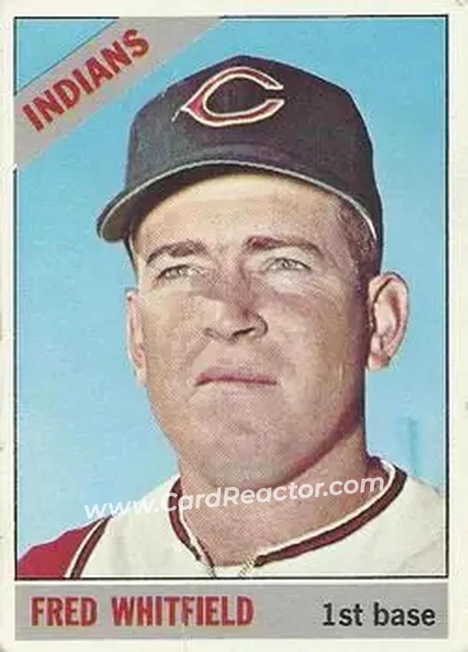 1966 O-Pee-Chee #88 - Fred Whitfield - Cleveland Indians - Front
