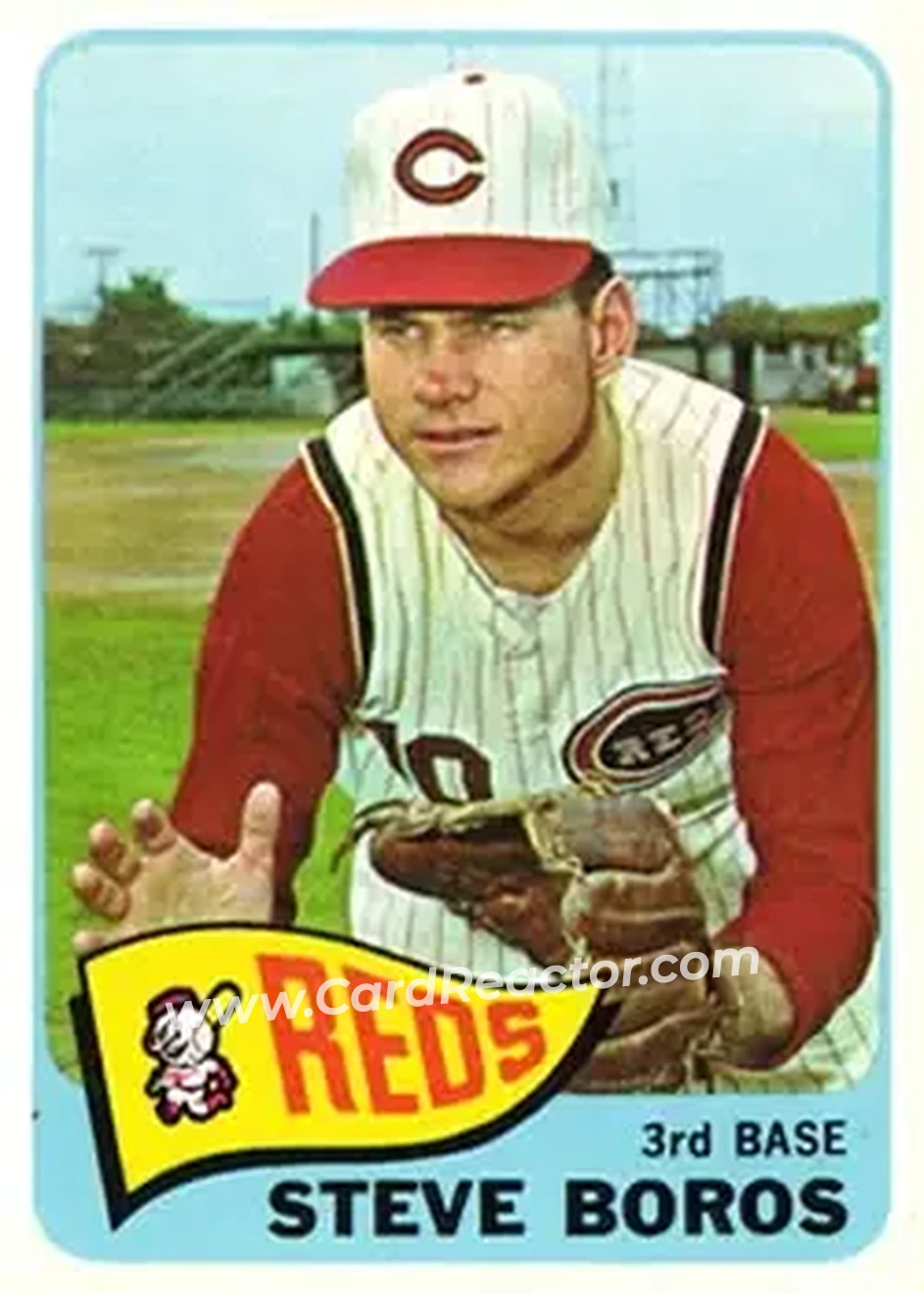 1965 Topps #102 - Steve Boros - Cincinnati Reds - Front