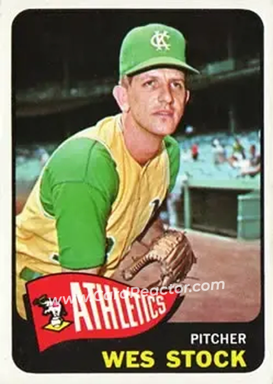 1965 Topps #117 - Wes Stock - Kansas City Athletics - Front