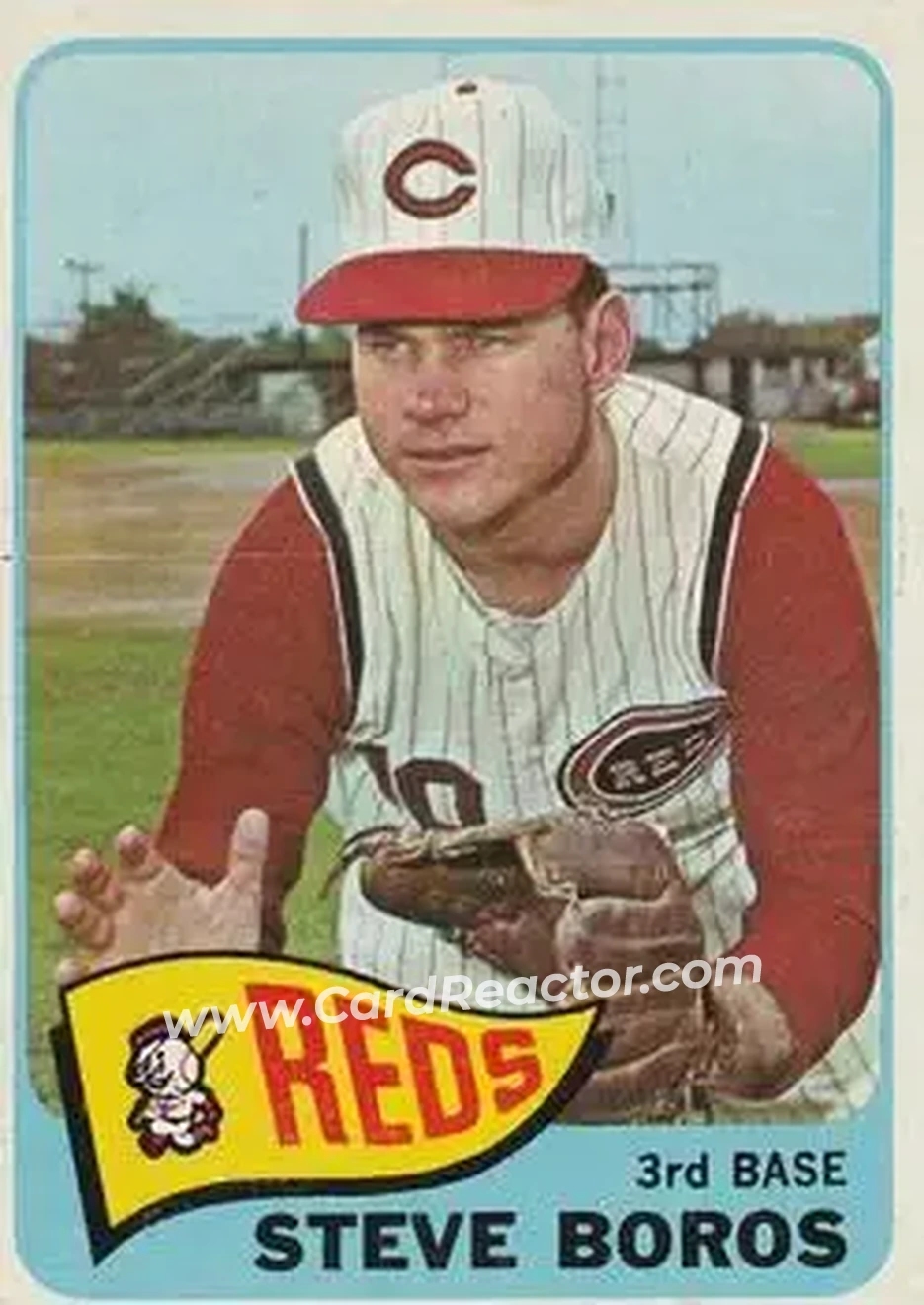 1965 O-Pee-Chee #102 - Steve Boros - Cincinnati Reds - Front