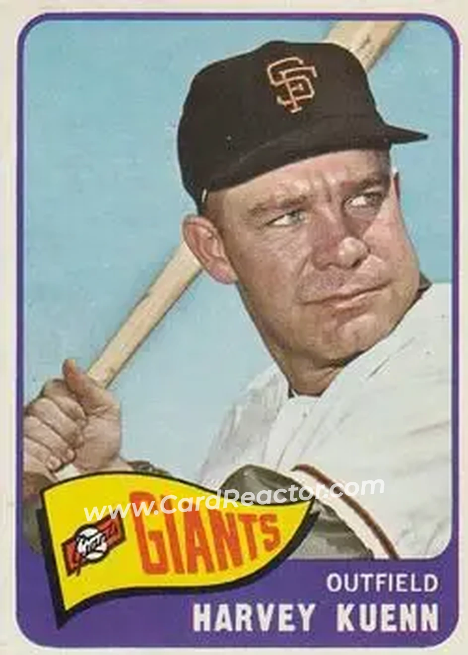 1965 O-Pee-Chee #103 - Harvey Kuenn - San Francisco Giants - Front 1965 O-Pee-Chee #103 - Harvey Kuenn - San Francisco Giants - Front