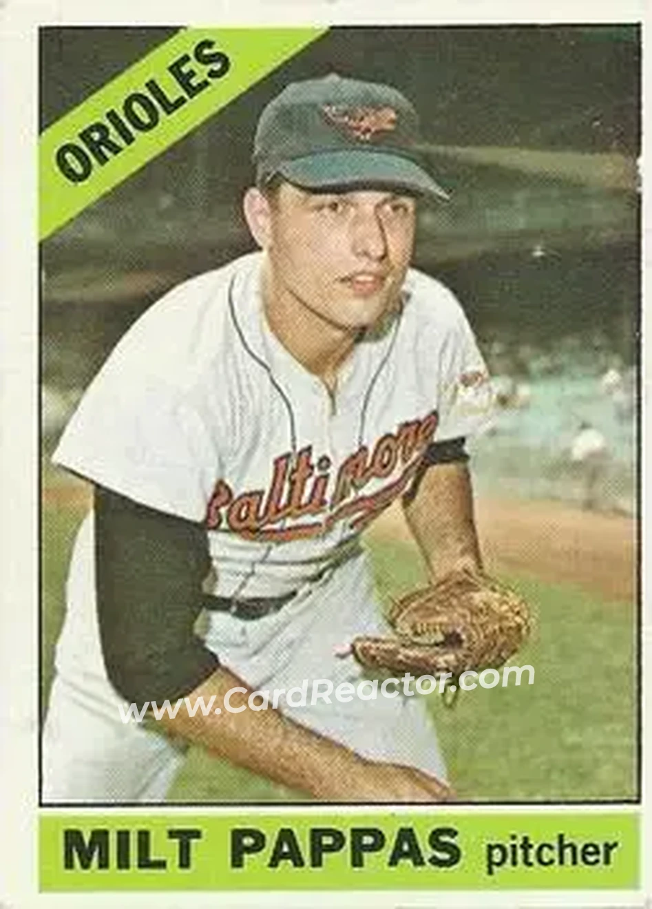 1966 O-Pee-Chee #105 - Milt Pappas - Baltimore Orioles - Front