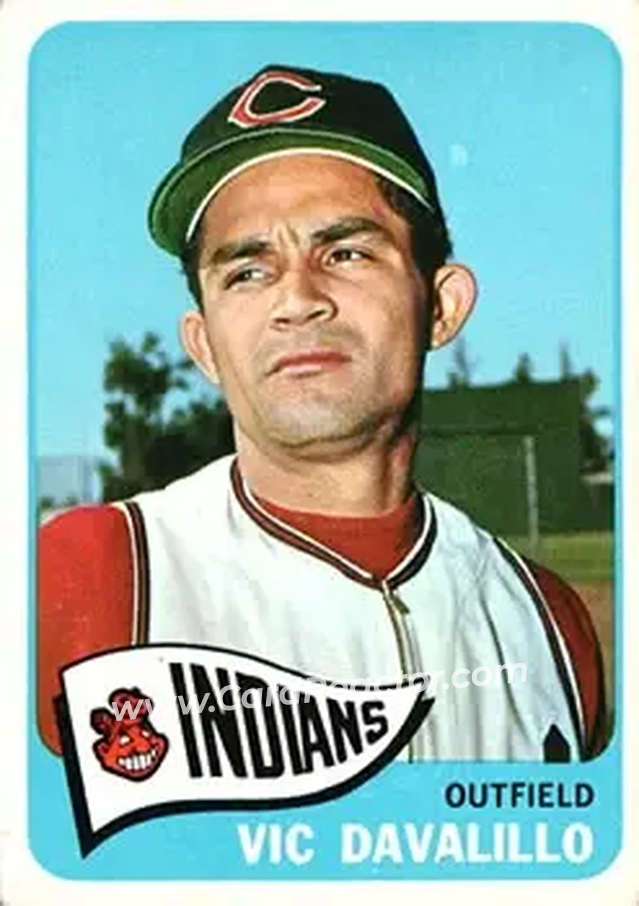 1965 Topps #128 - Vic Davalillo - Cleveland Indians - Front