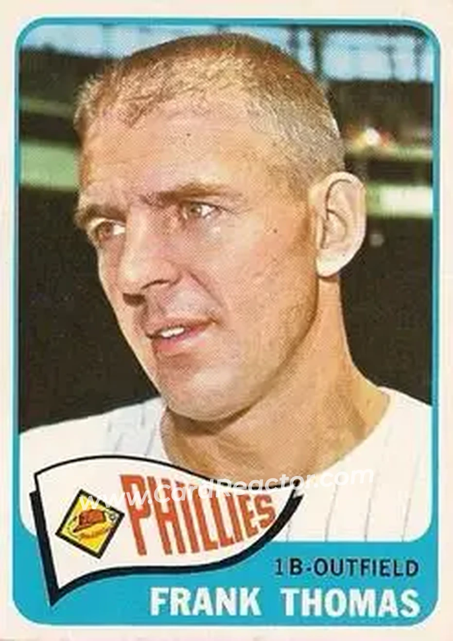 1965 O-Pee-Chee #123 - Frank Thomas - Philadelphia Phillies - Front