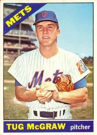 1966 O-Pee-Chee #124 - Tug McGraw - New York Mets