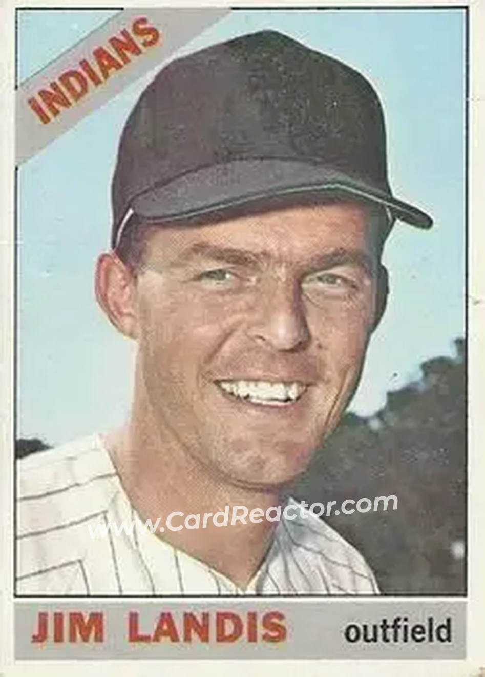 1966 O-Pee-Chee #128 - Jim Landis - Cleveland Indians - Front 1966 O-Pee-Chee #128 - Jim Landis - Cleveland Indians - Front