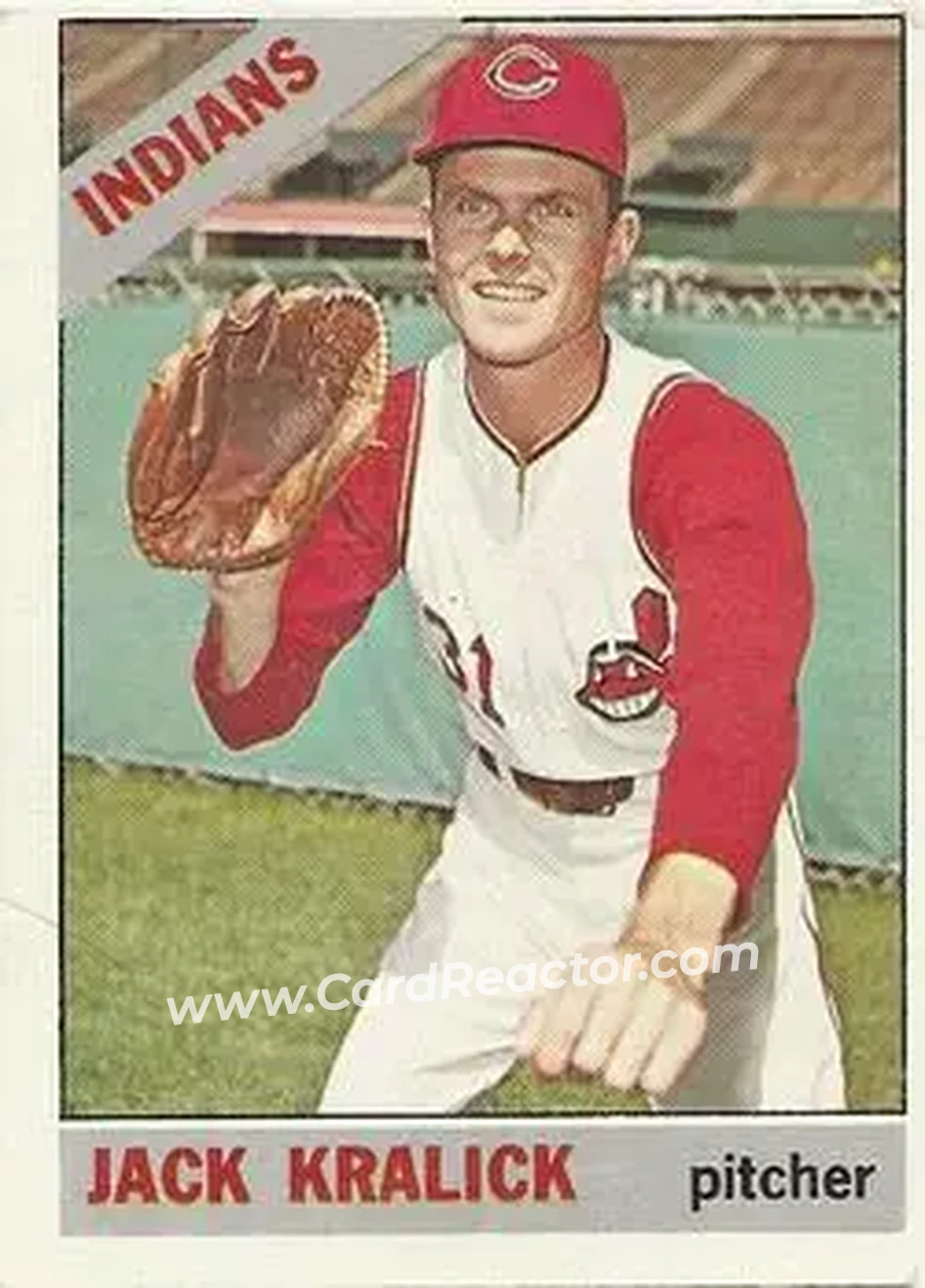 1966 O-Pee-Chee #129 - Jack Kralick - Cleveland Indians - Front