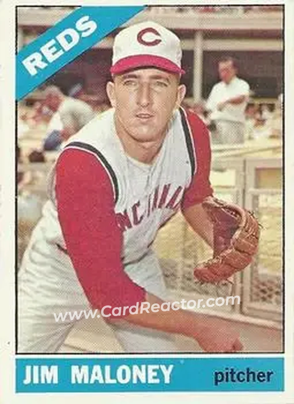 1966 O-Pee-Chee #140 - Jim Maloney - Cincinnati Reds - Front