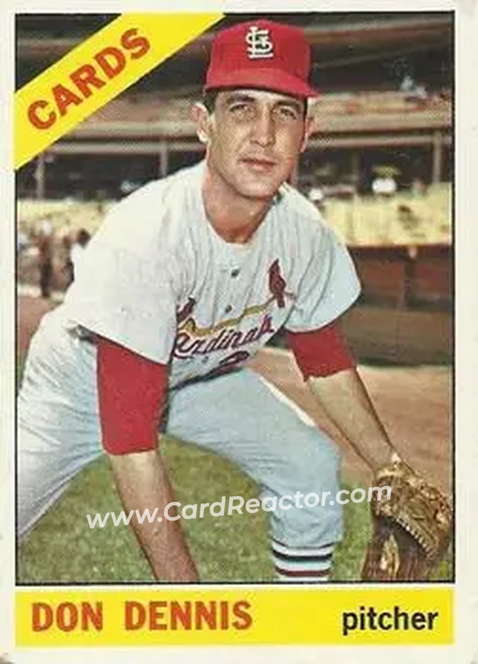 1966 O-Pee-Chee #142 - Don Dennis - St. Louis Cardinals - Front