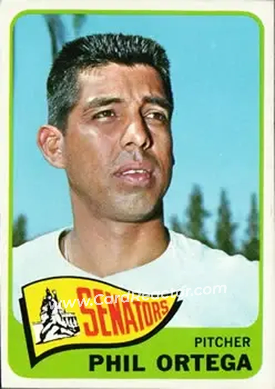 1965 Topps #152 - Phil Ortega - Washington Senators - Front