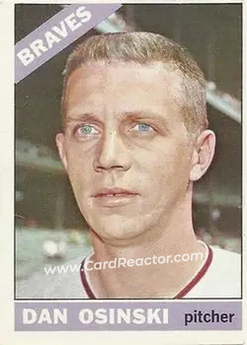 1966 O-Pee-Chee #168 - Dan Osinski - Atlanta Braves - Front