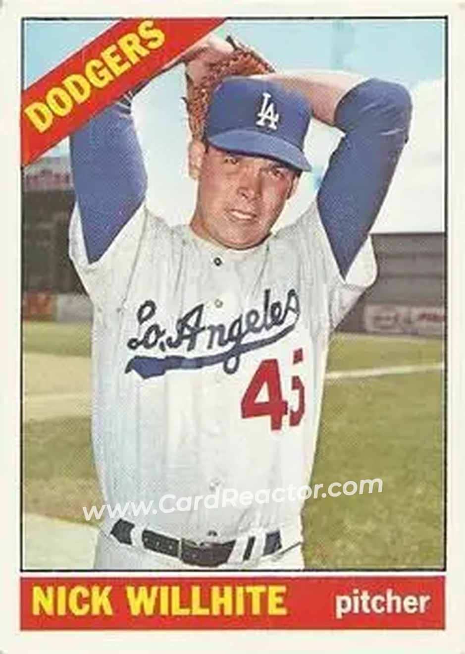 1966 O-Pee-Chee #171 - Nick Willhite - Los Angeles Dodgers - Front