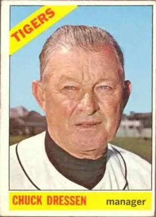 1966 O-Pee-Chee #187 - Chuck Dressen - Detroit Tigers