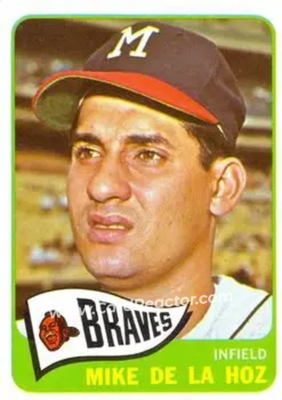 1965 O-Pee-Chee #182 - Mike de la Hoz - Milwaukee Braves - Front