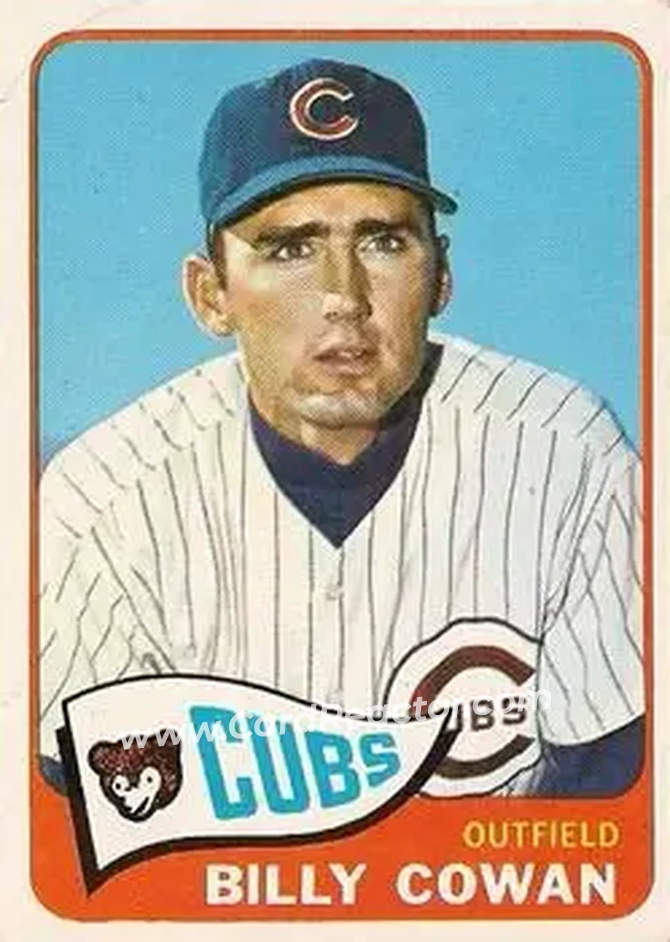 1965 O-Pee-Chee #186 - Billy Cowan - Chicago Cubs - Front 1965 O-Pee-Chee #186 - Billy Cowan - Chicago Cubs - Front