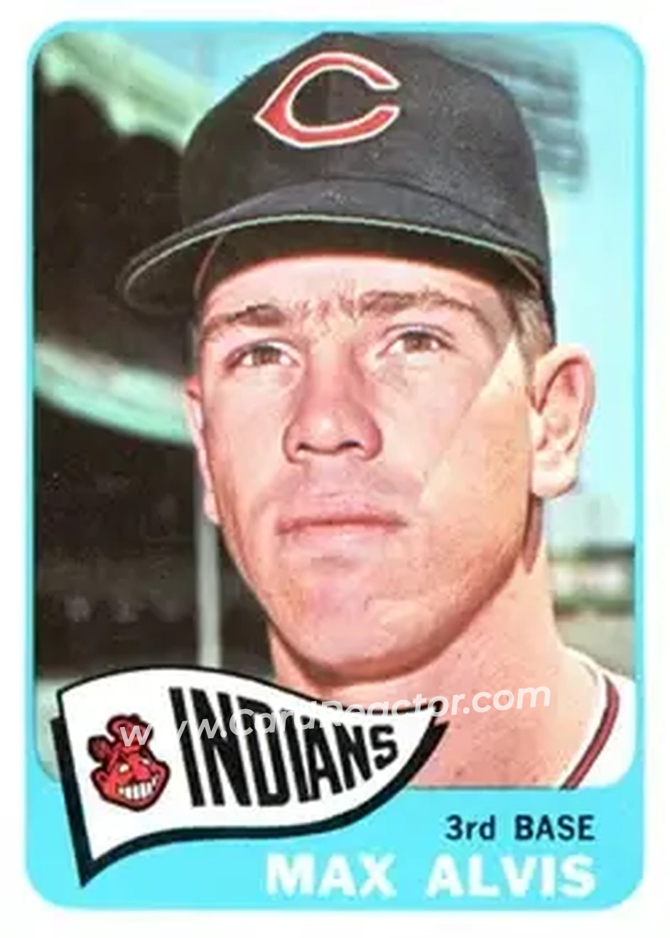 1965 Topps #185 - Max Alvis - Cleveland Indians - Front