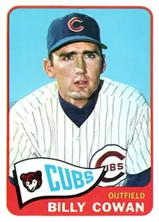 1965 Topps #186 - Billy Cowan - Chicago Cubs 1965 Topps #186 - Billy Cowan - Chicago Cubs