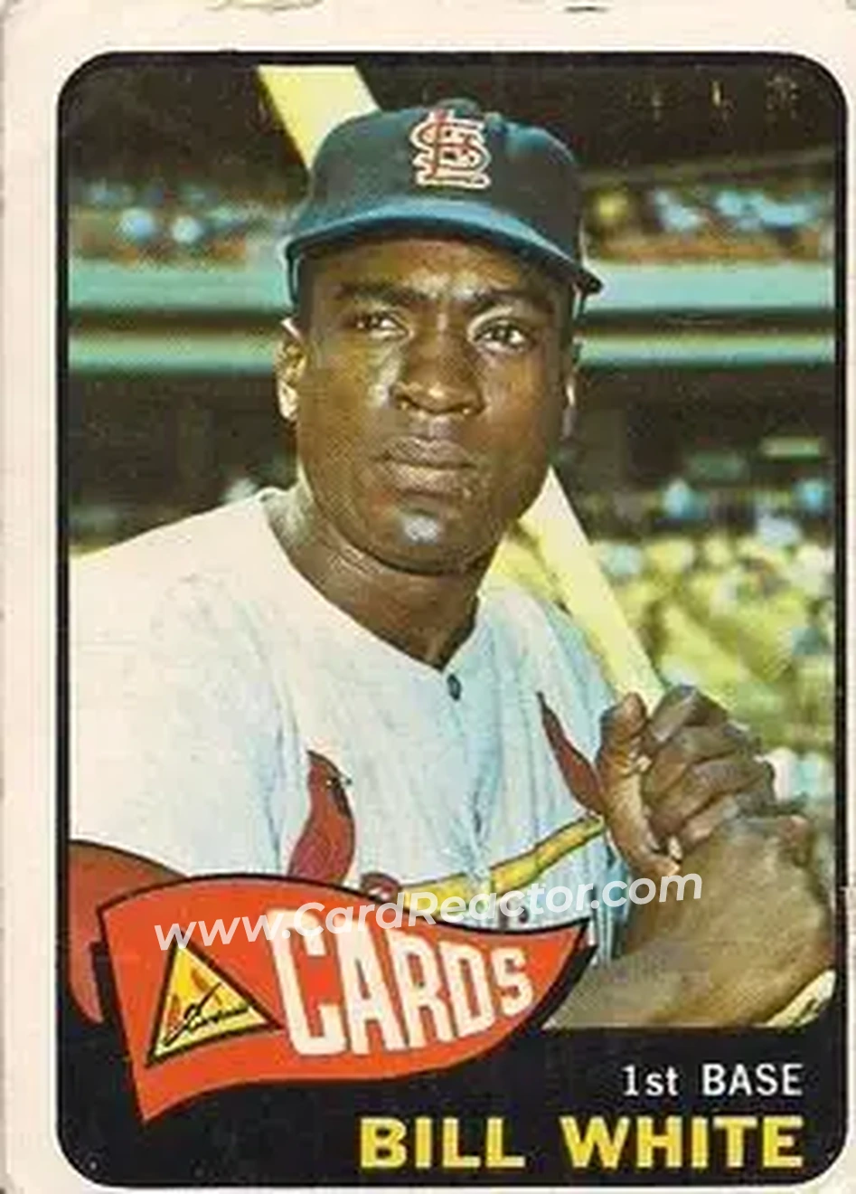 1965 O-Pee-Chee #190 - Bill White - St. Louis Cardinals - Front