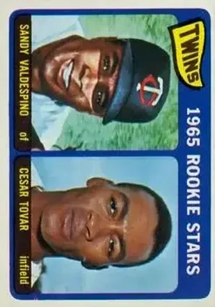 1965 O-Pee-Chee #201 - Twins 1965 Rookie Stars (Sandy Valdespino - Cesar Tovar) RS, RC - Minnesota Twins - Minnesota Twins