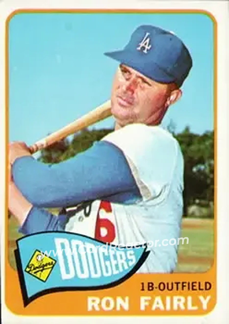 1965 Topps #196 - Ron Fairly - Los Angeles Dodgers - Front