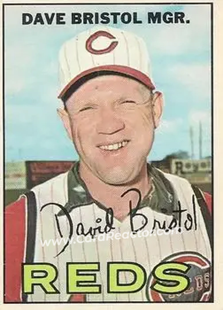 1967 O-Pee-Chee #21 - Dave Bristol - Cincinnati Reds - Front