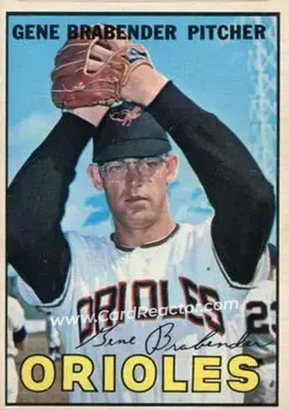 1967 O-Pee-Chee #22 - Gene Brabender - Baltimore Orioles - Front 1967 O-Pee-Chee #22 - Gene Brabender - Baltimore Orioles - Front