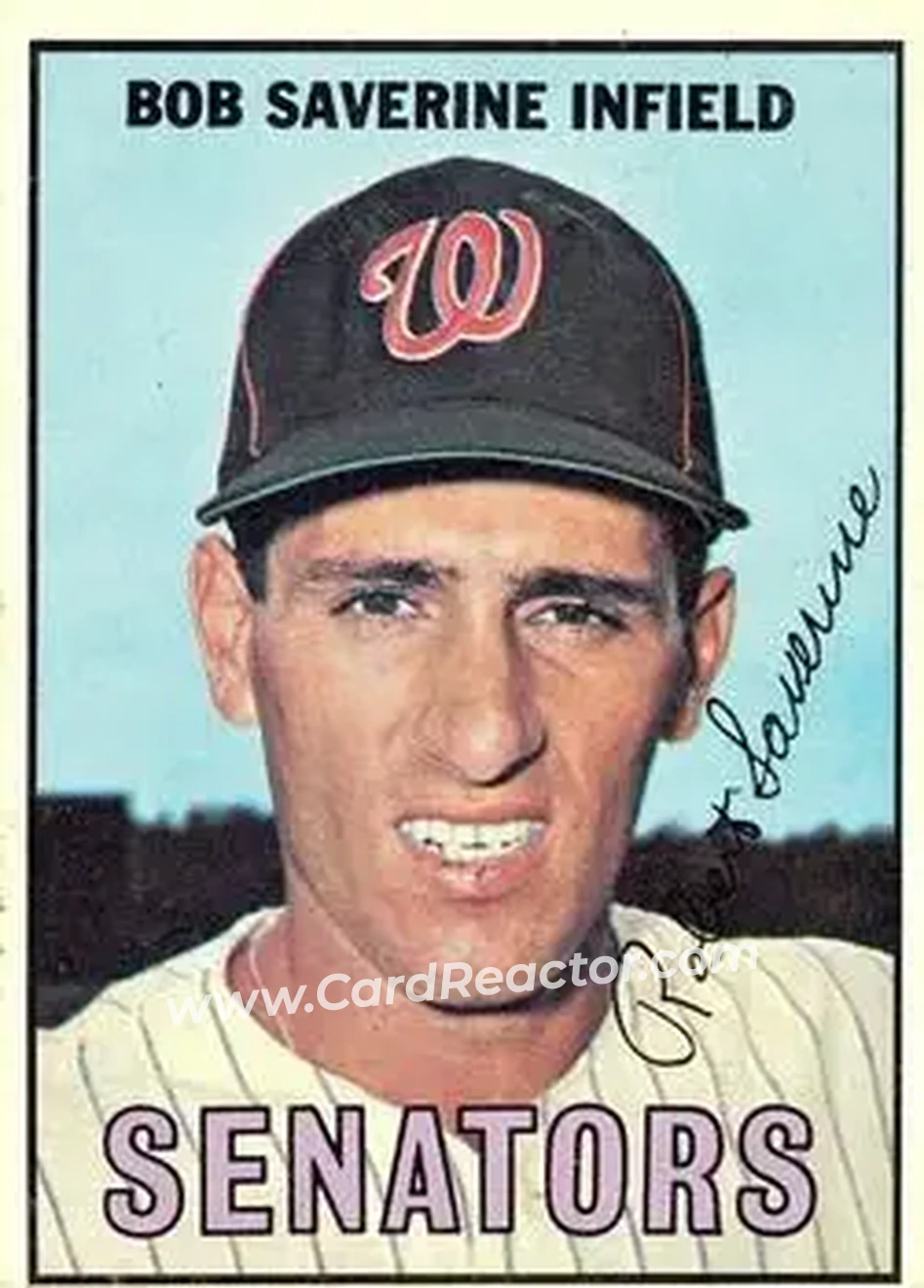 1967 O-Pee-Chee #27 - Bob Saverine - Washington Senators - Front