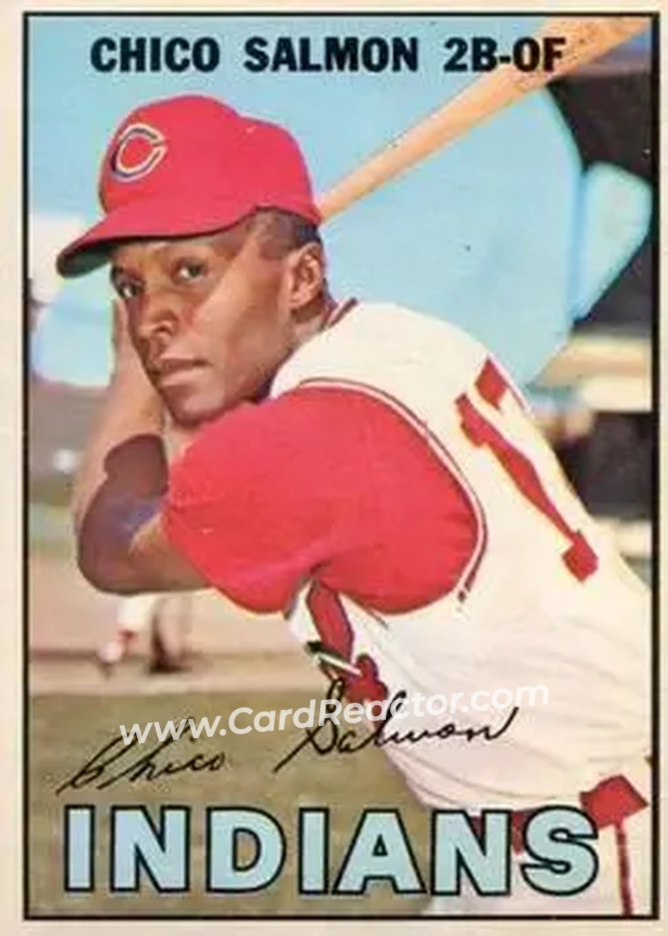 1967 O-Pee-Chee #43 - Chico Salmon - Cleveland Indians - Front