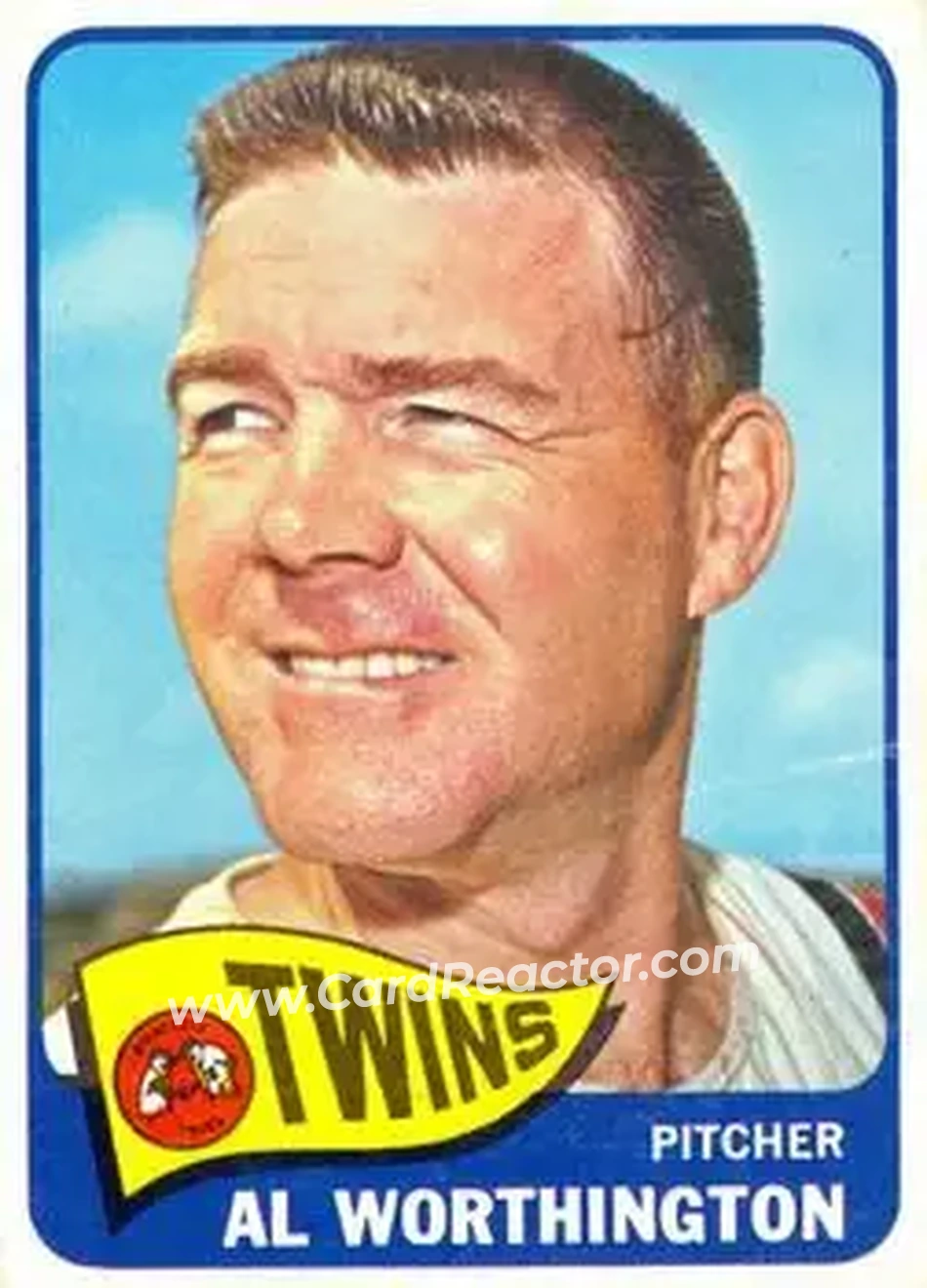 1965 O-Pee-Chee #216 - Al Worthington - Minnesota Twins - Front