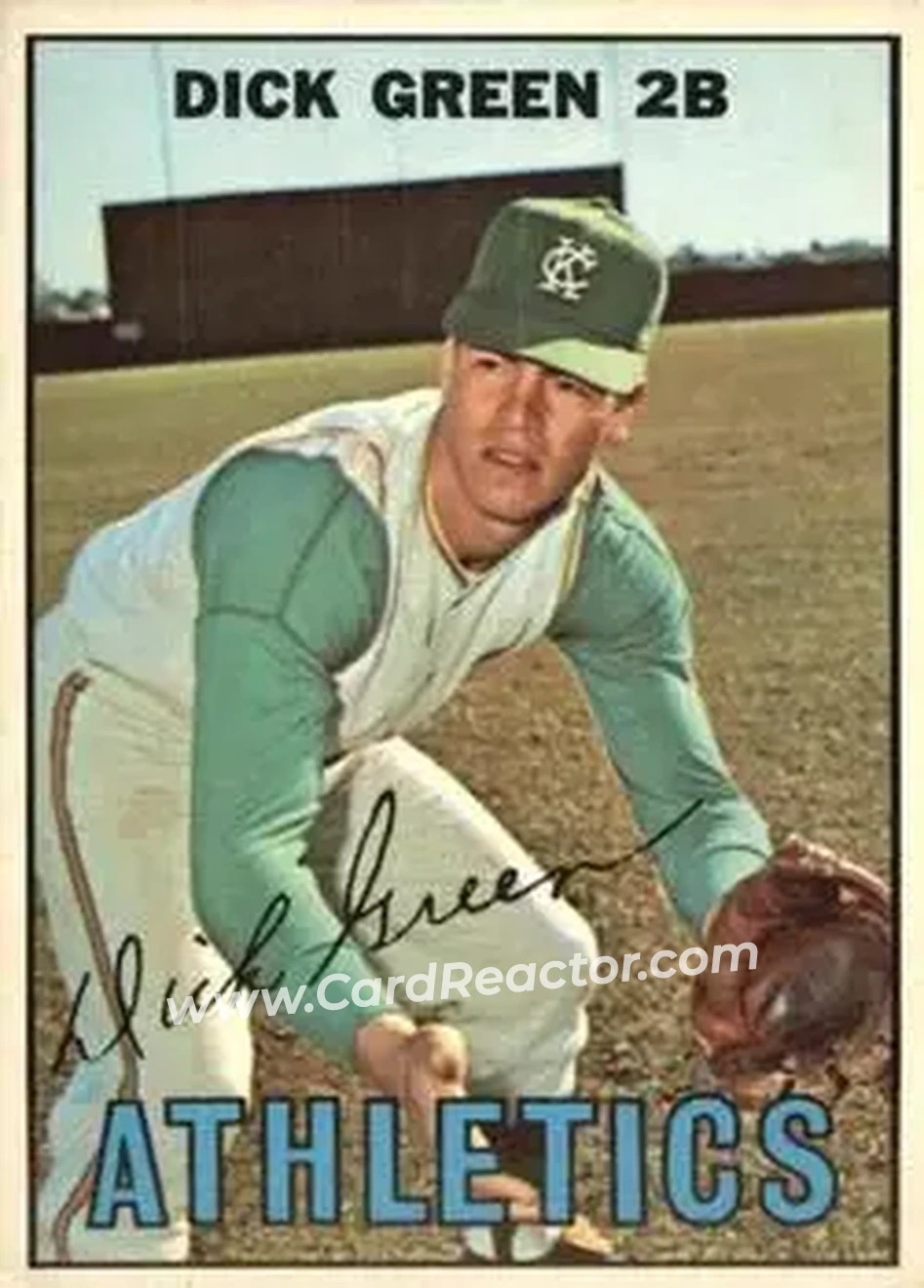 1967 O-Pee-Chee #54 - Dick Green - Kansas City Athletics - Front