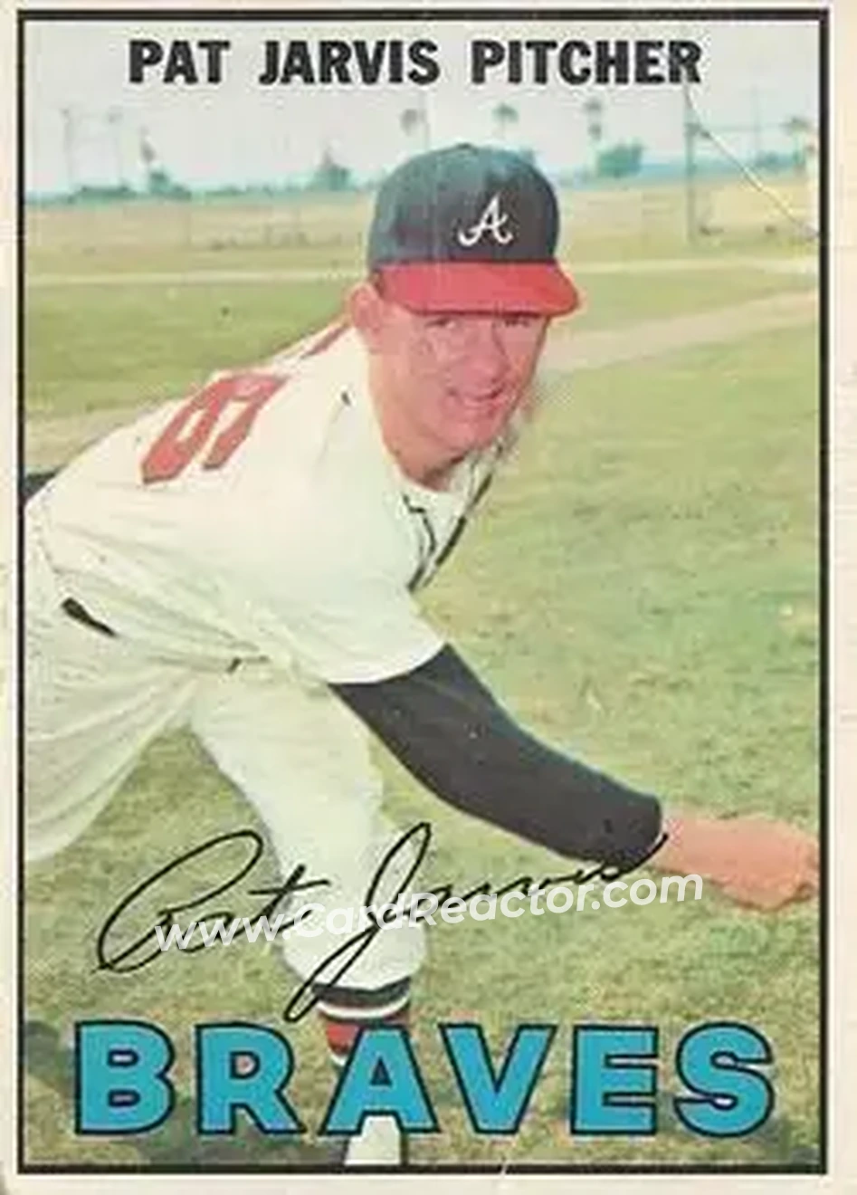 1967 O-Pee-Chee #57 - Pat Jarvis - Atlanta Braves - Front 1967 O-Pee-Chee #57 - Pat Jarvis - Atlanta Braves - Front