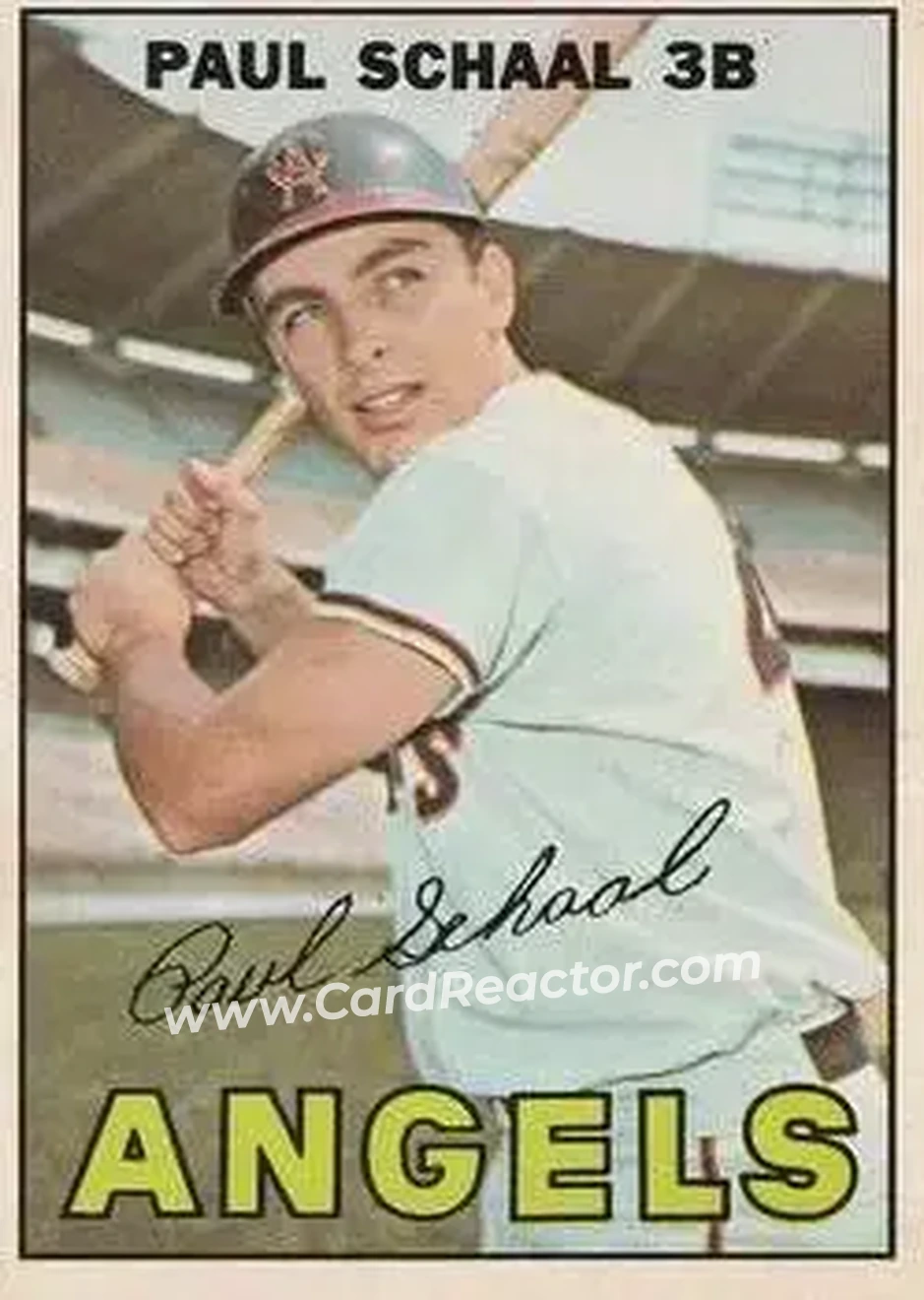1967 O-Pee-Chee #58 - Paul Schaal - California Angels - Front 1967 O-Pee-Chee #58 - Paul Schaal - California Angels - Front