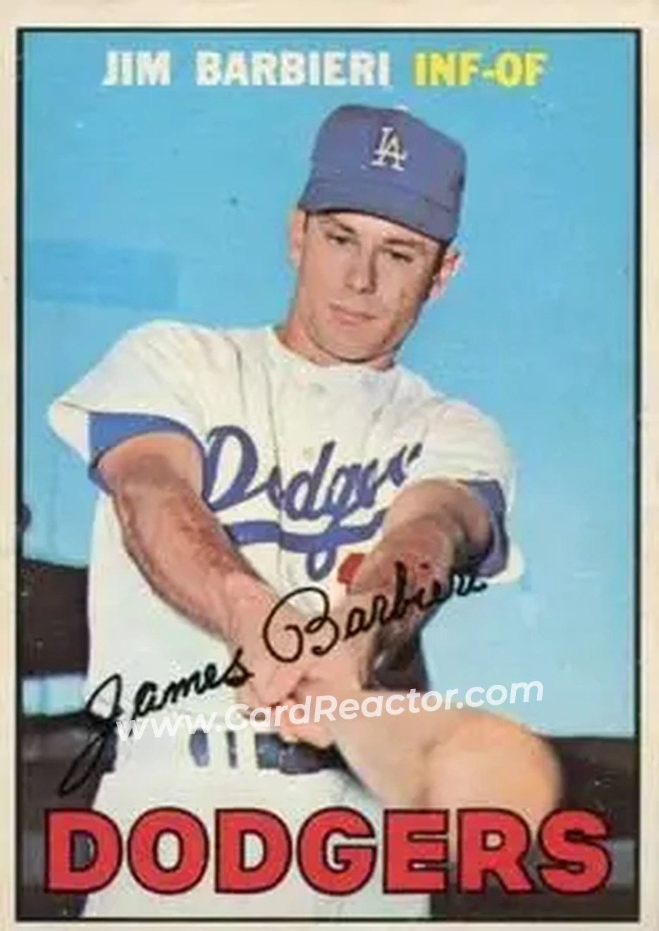 1967 O-Pee-Chee #76 - Jim Barbieri - Los Angeles Dodgers - Front