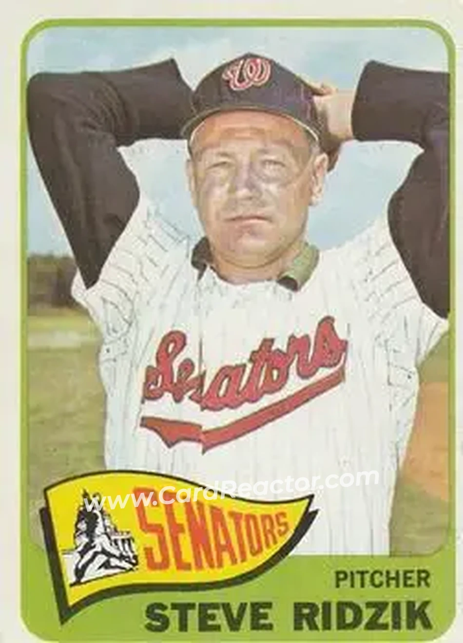 1965 Topps #211 - Steve Ridzik - Washington Senators - Front