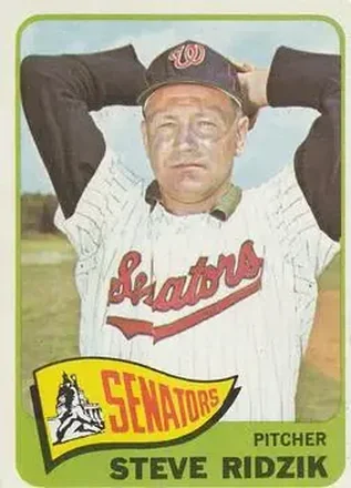 1965 Topps #211 - Steve Ridzik - Washington Senators