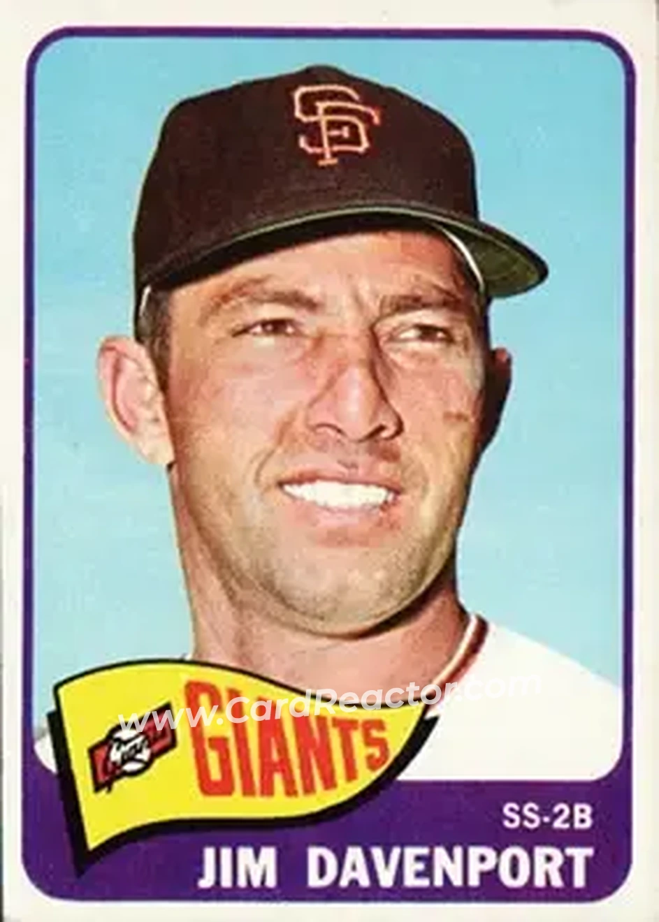1965 Topps #213 - Jim Davenport - San Francisco Giants - Front