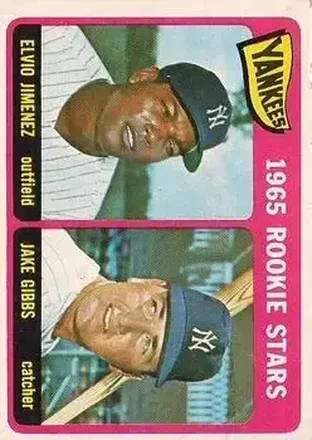 1965 O-Pee-Chee #226 - Yankees 1965 Rookie Stars (Elvio Jimenez - Jake Gibbs) RS, RC - New York Yankees - New York Yankees