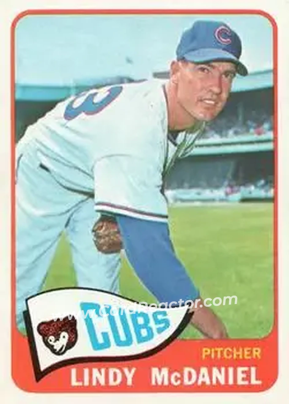 1965 O-Pee-Chee #244 - Lindy McDaniel - Chicago Cubs - Front 1965 O-Pee-Chee #244 - Lindy McDaniel - Chicago Cubs - Front