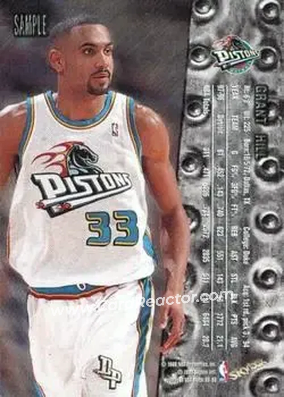 1998-99 Metal Universe #NNO - Grant Hill - Detroit Pistons - Back 1998-99 Metal Universe #NNO - Grant Hill - Detroit Pistons - Back