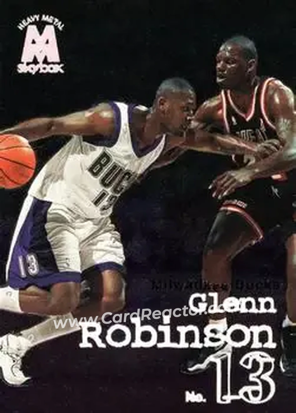 1998-99 SkyBox Molten Metal #101 - Glenn Robinson - Milwaukee Bucks - Front 1998-99 SkyBox Molten Metal #101 - Glenn Robinson - Milwaukee Bucks - Front