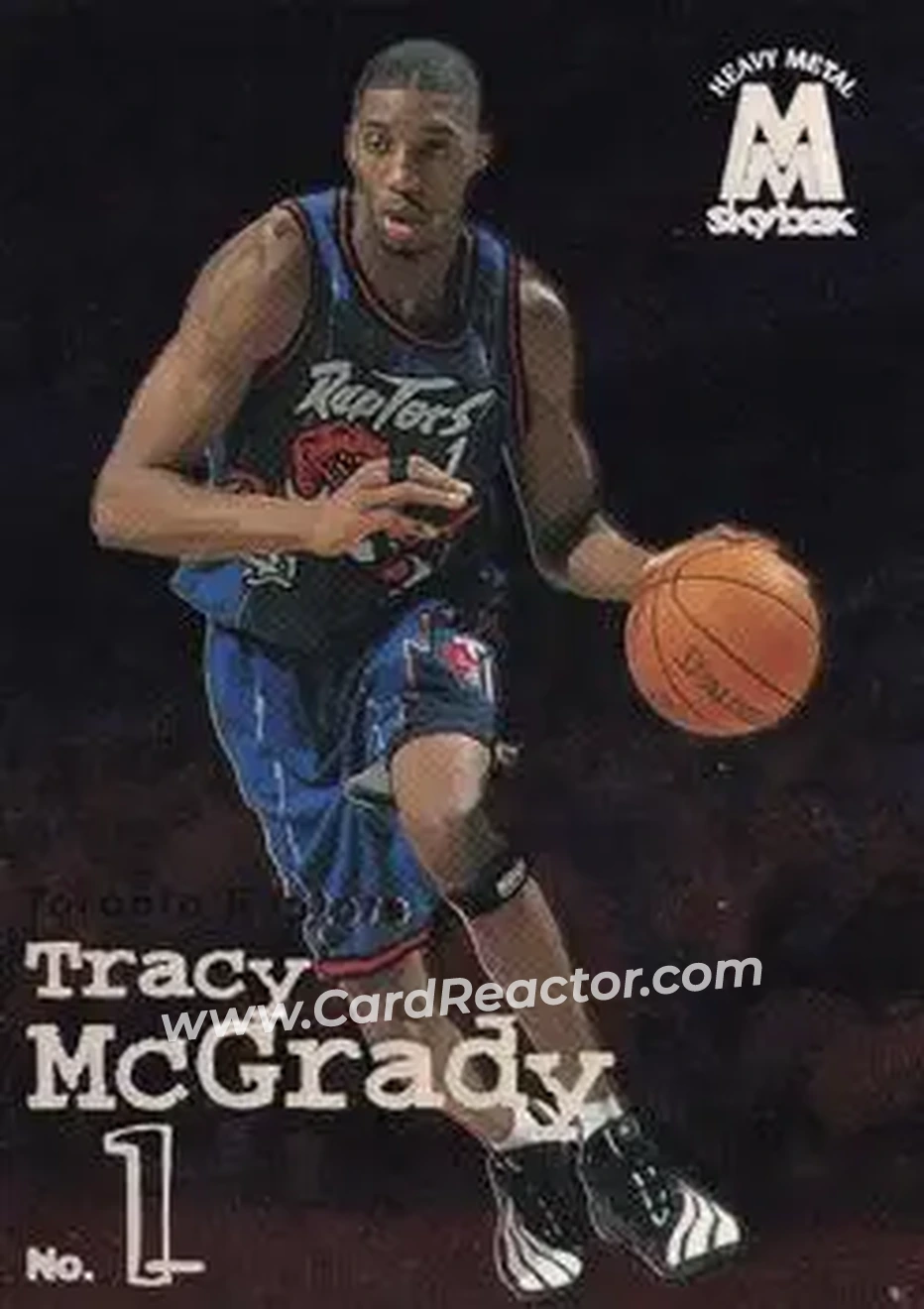 1998-99 SkyBox Molten Metal #116 - Tracy McGrady - Toronto Raptors - Front 1998-99 SkyBox Molten Metal #116 - Tracy McGrady - Toronto Raptors - Front