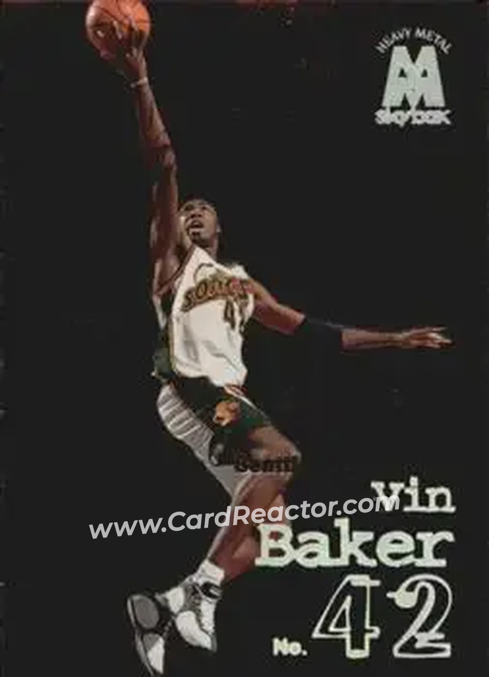 1998-99 SkyBox Molten Metal #122 - Vin Baker - Seattle SuperSonics - Front