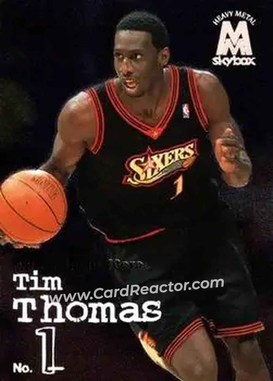 1998-99 SkyBox Molten Metal #130 - Tim Thomas - Philadelphia 76ers - Front