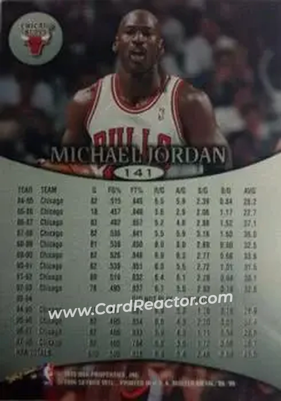 1998-99 SkyBox Molten Metal #141 - Michael Jordan - Chicago Bulls - Back