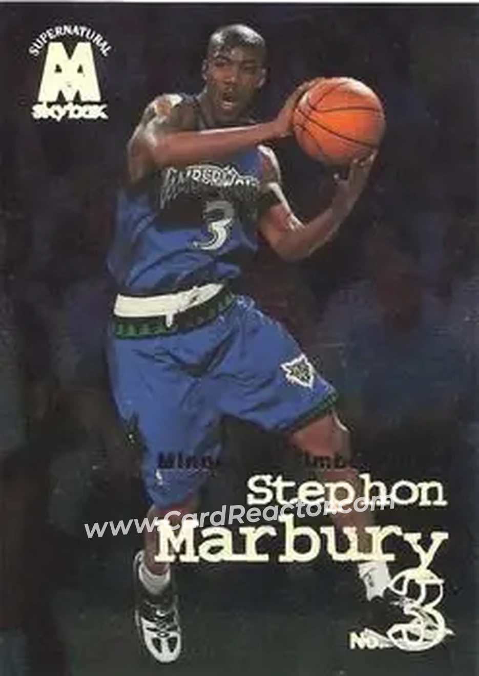1998-99 SkyBox Molten Metal #143 - Stephon Marbury - Minnesota Timberwolves - Front