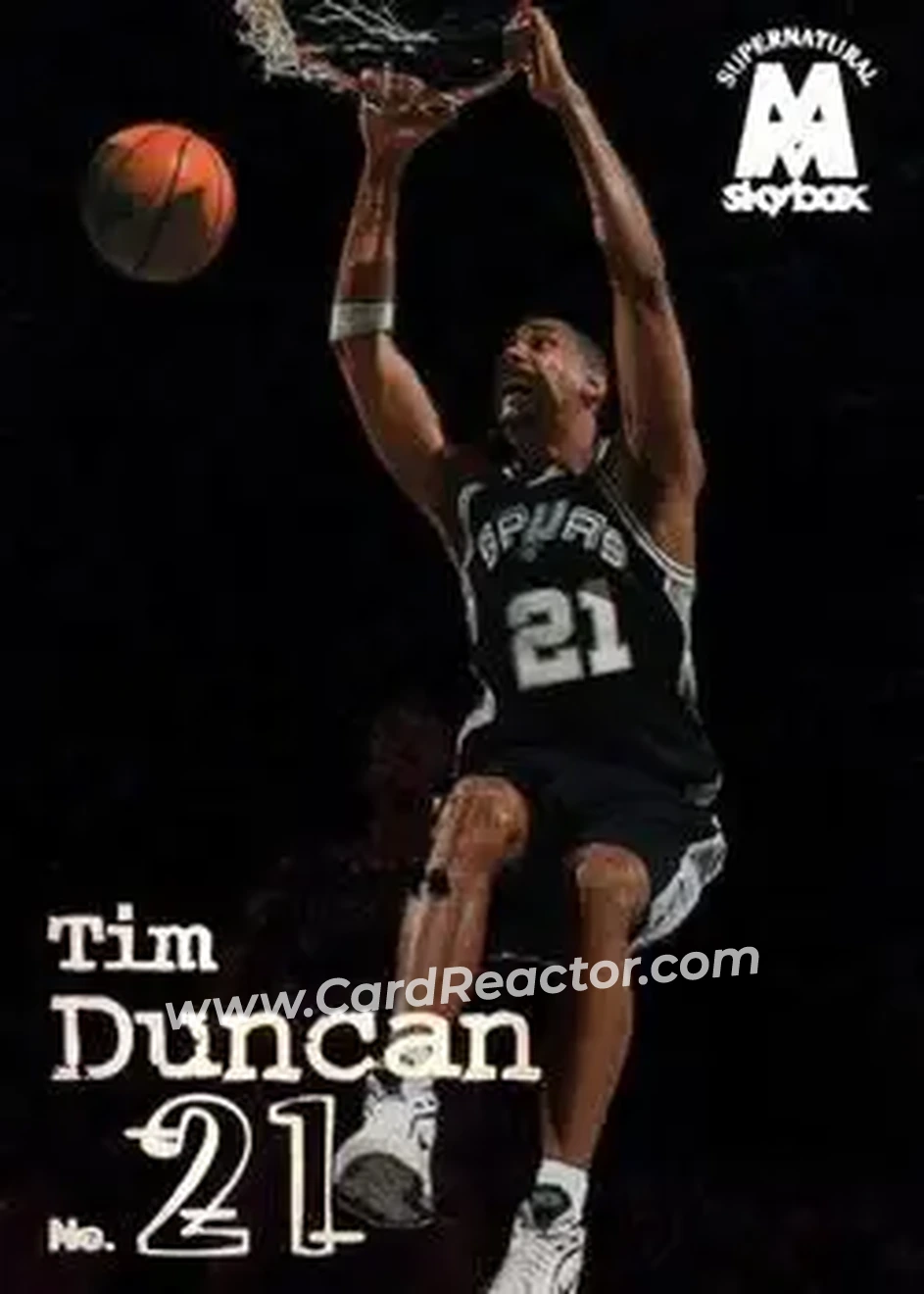 1998-99 SkyBox Molten Metal #135 - Tim Duncan - San Antonio Spurs - Front